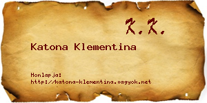 Katona Klementina névjegykártya