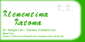 klementina katona business card